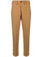 Pt01 Tailored Cropped Trousers - Brown