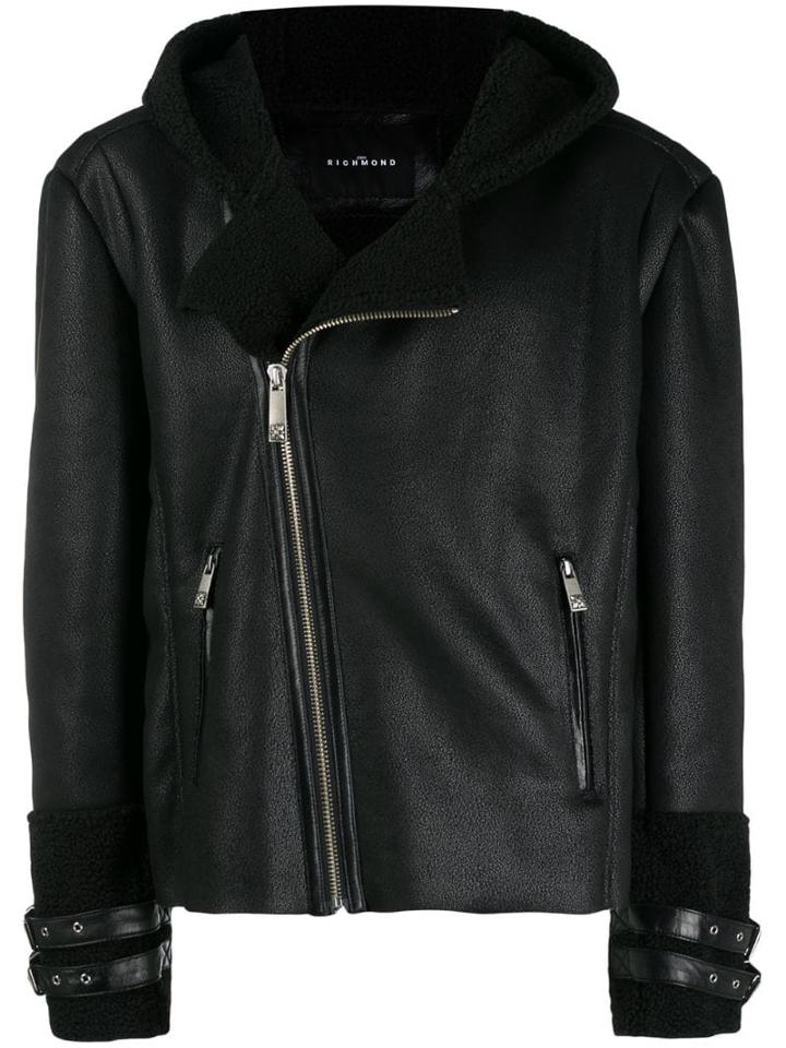 John Richmond Jarvis Lined Biker Jacket - Black