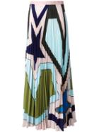 Mary Katrantzou Starheart Turquoise 'pelar' Skirt, Women's, Size: 10, Blue, Polyester/viscose