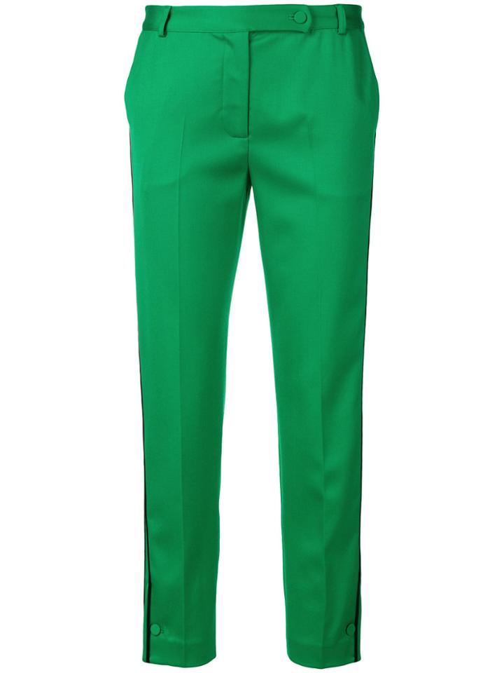 Styland Side-stripe Tuxedo Trousers - Green
