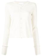Helmut Lang Frilled Hem Cardigan - Yellow