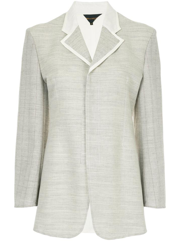 Comme Des Garçons Vintage Contrasting Lapels Blazer - Grey