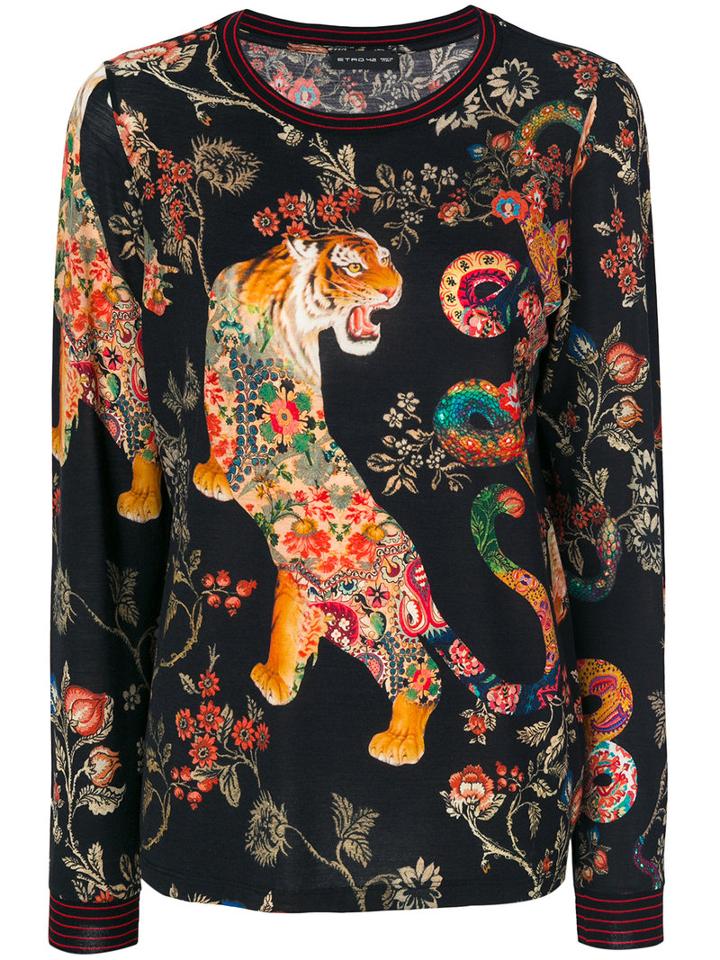 Etro - Violante Jumper - Women - Polyamide/spandex/elastane/wool - 40, Black, Polyamide/spandex/elastane/wool