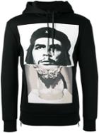 Neil Barrett Che Guevara Statue Print Hoodie, Men's, Size: Large, Black, Viscose