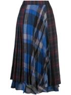 Rentrayage Pleated Midi Skirt - Blue