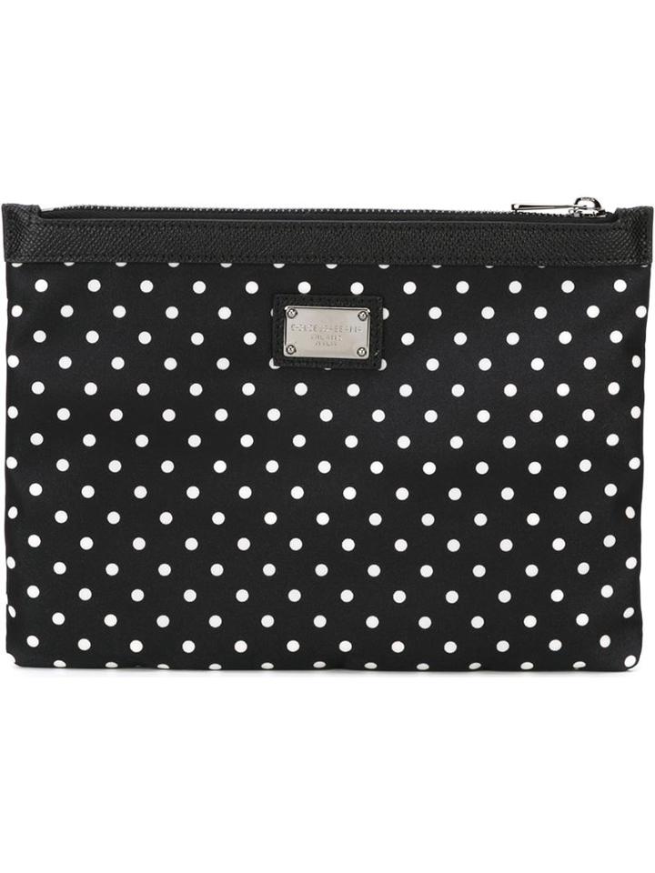 Dolce & Gabbana Polka Dot Print Clutch
