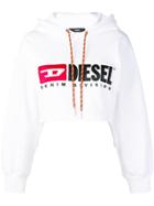 Diesel Logo Hooded Sweatshirt - White