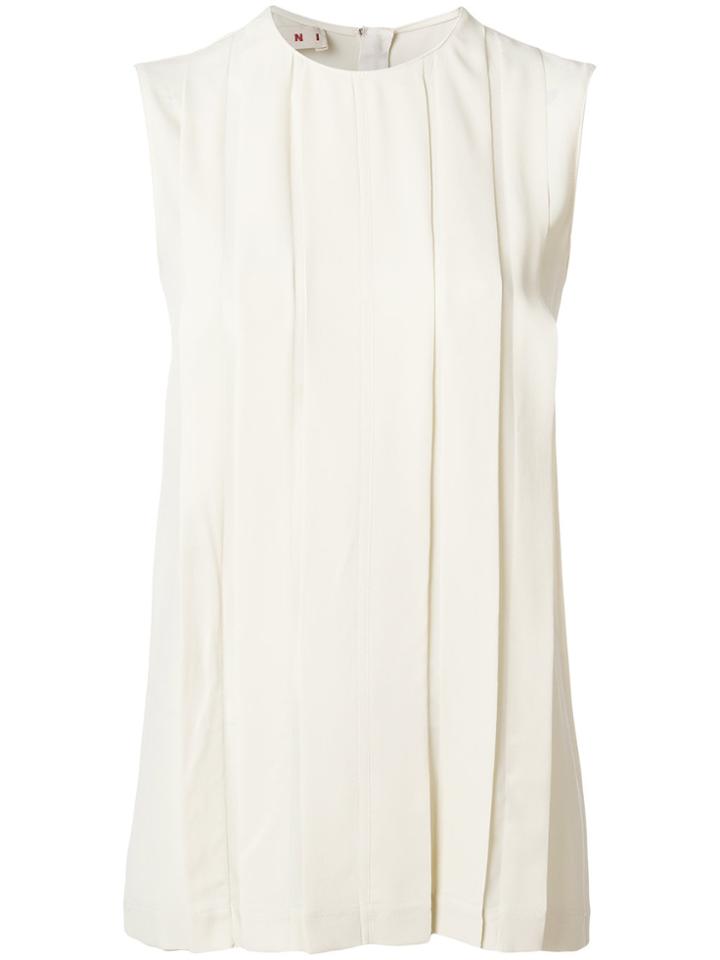 Marni Box Pleat Vest - Nude & Neutrals