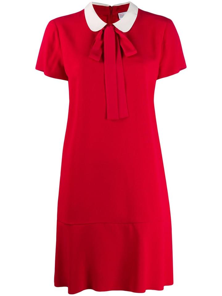 Red Valentino Contrast Collar Short Dress