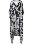 Emilio Pucci Vintage 2000's Printed Kaftan Dress - Black