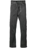 Lost & Found Rooms Frayed Curved Leg Trousers - Grey