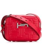 Tod's Double T Quilted Shoulder Bag - Red