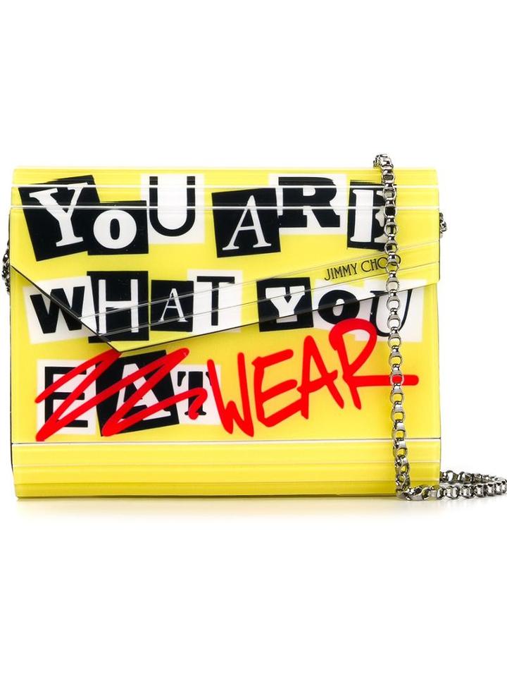 Jimmy Choo 'candy' Clutch, Women's, Yellow/orange, Plexiglass/metal/leather