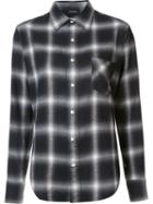 R13 Checked Button Down Shirt, Women's, Size: Medium, Black, Cotton/viscose