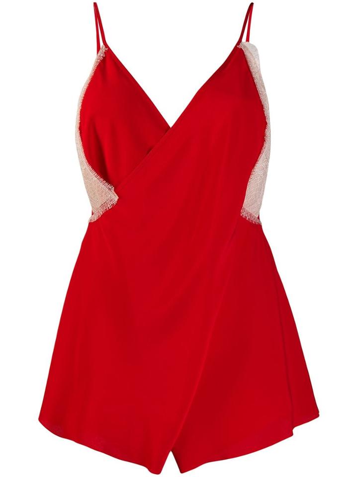 Victoria Beckham Cami-styles Top With Lace - Red