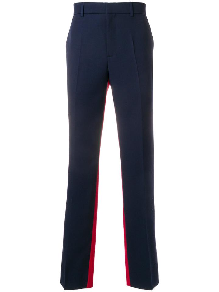 Calvin Klein 205w39nyc Two Tone Pleated Trousers - Blue