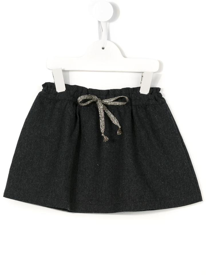 Babe And Tess Drawstring Houndstooth Skirt, Toddler Girl's, Size: 2 Yrs, Grey