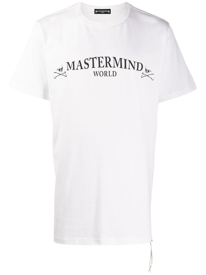 Mastermind World Logo Print Relaxed-fit T-shirt - White