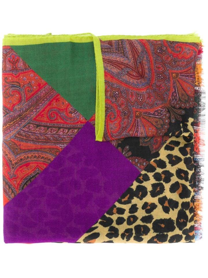 Etro Geometric Print Scarf - Red