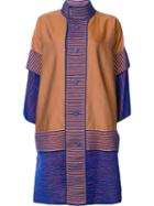 Issey Miyake Oversized Coat, Women's, Size: 1, Brown, Cotton/polyester
