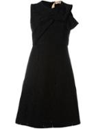 No21 Knot Detail A-line Dress, Women's, Size: 44, Black, Cotton/viscose/polyamide