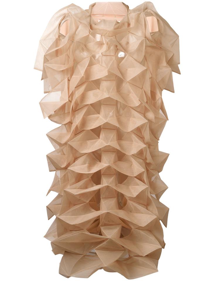 Junya Watanabe Comme Des Garçons - Three-dimensional Dress - Women - Polyester - S, Nude/neutrals, Polyester