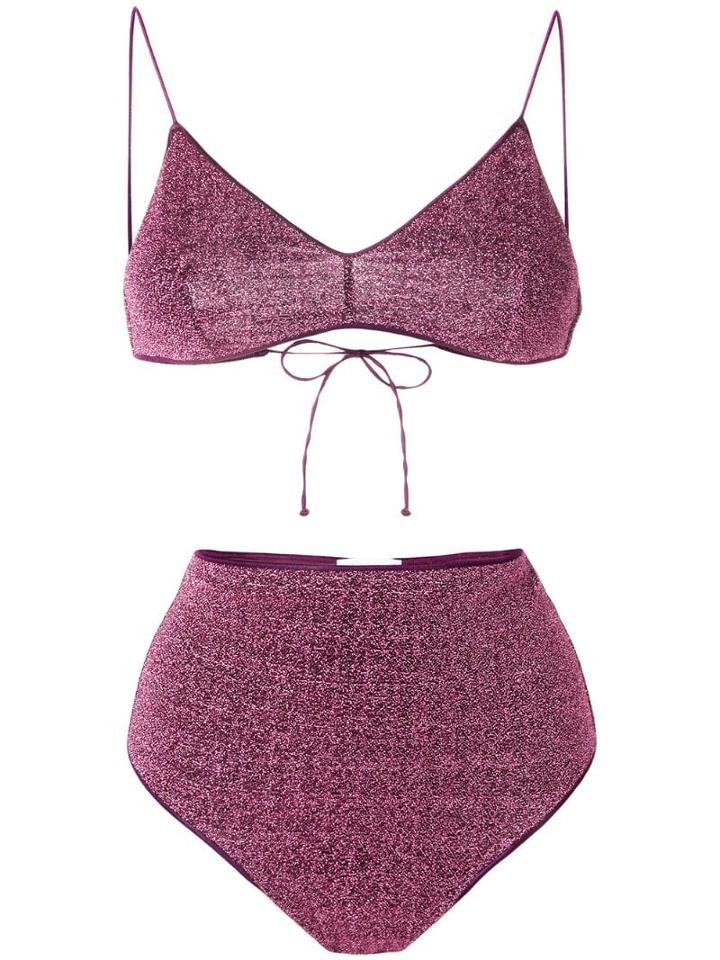 Oseree High-waisted Lumière Two Piece Bikini - Pink