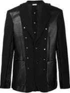 Comme Des Garçons Homme Plus Patchwork Blazer, Men's, Size: Medium, Black, Acrylic/polyester/cupro/artificial Leather