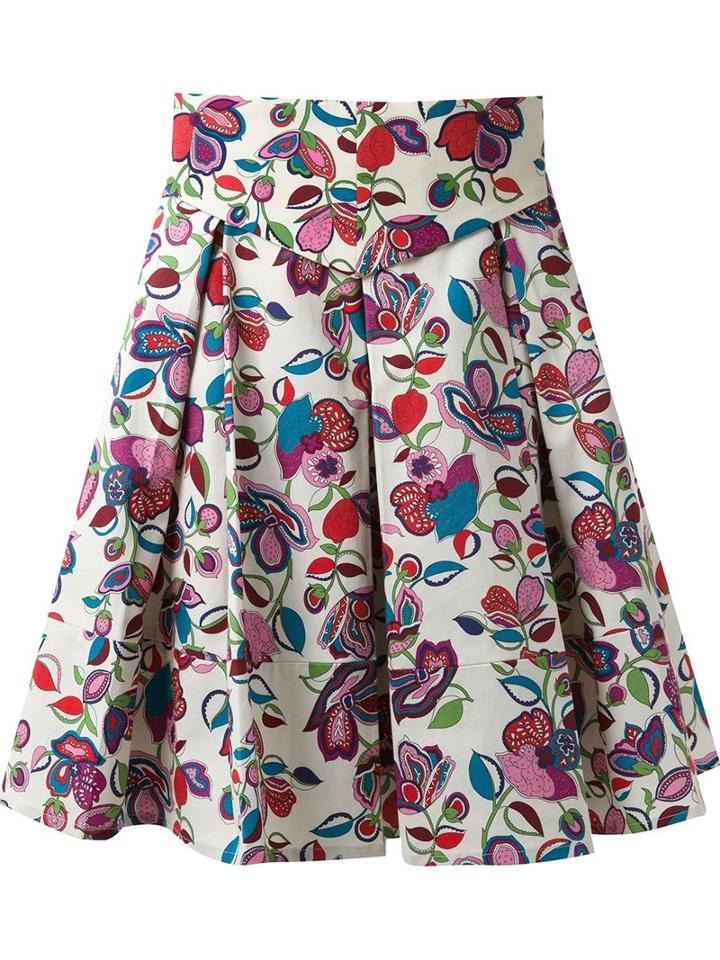 Reinaldo Lourenço Print Flared Skirt