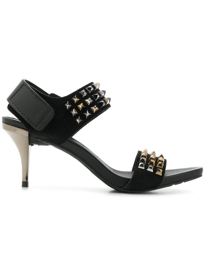 Pedro Garcia Studded Kitten Heels - Black