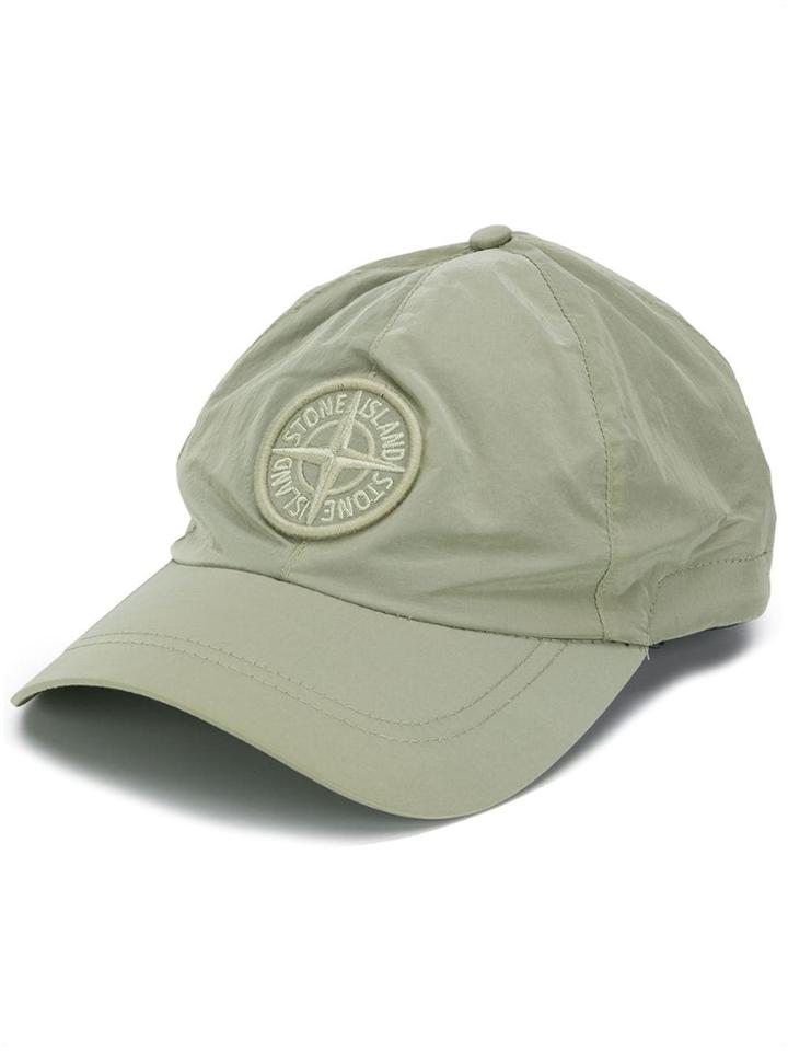Stone Island Embroidered Logo Cap - Green