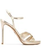 Prada Crossover Strap Sandals - Gold