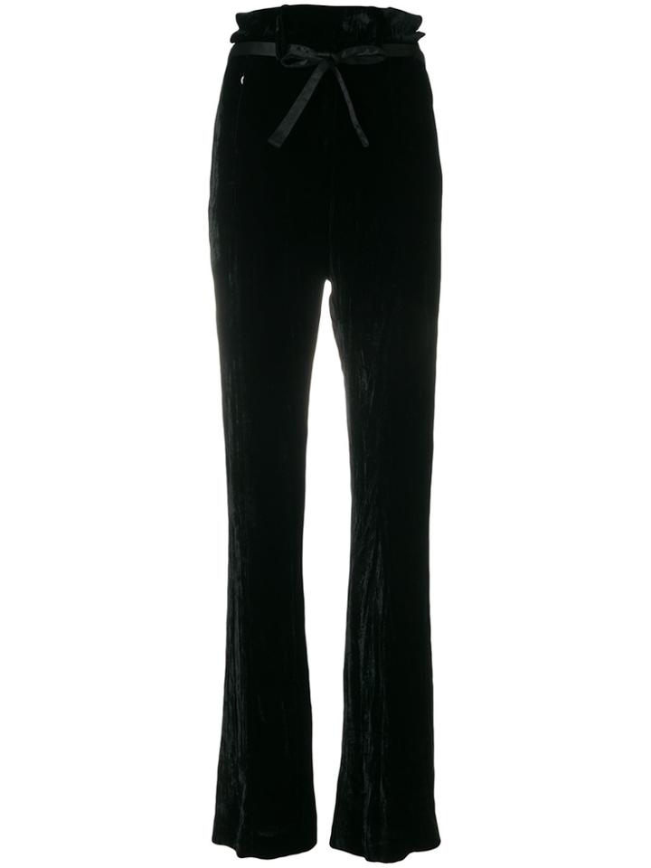 Ann Demeulemeester High-waisted Belted Trousers - Black