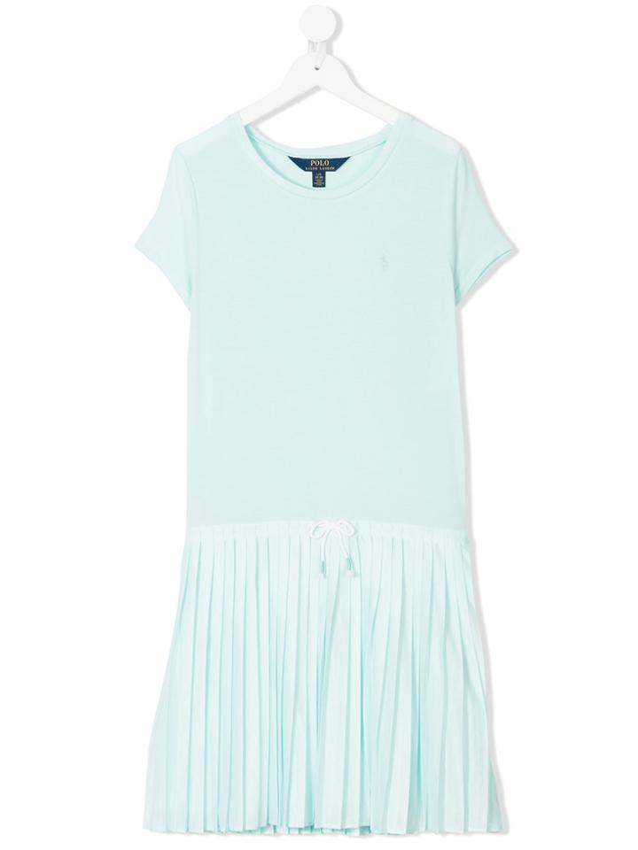 Ralph Lauren Kids Teen Pleated Skirt Dress - Blue