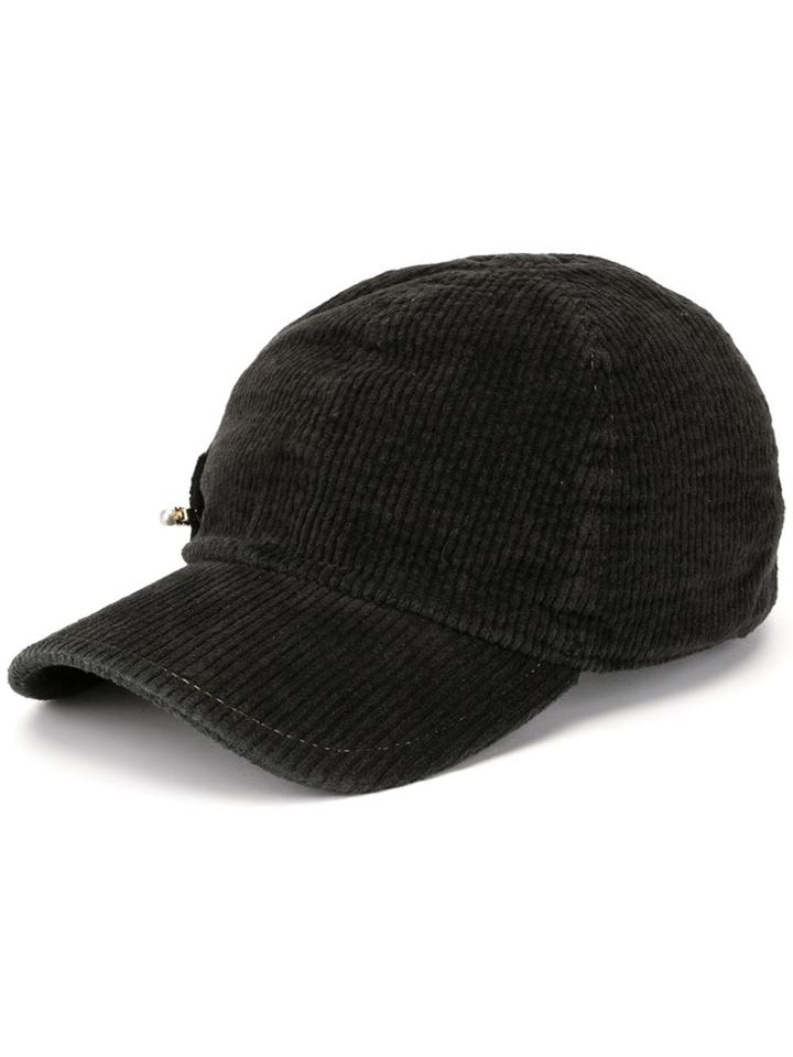 Federica Moretti Corduroy Cap - Black