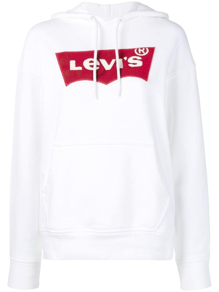 Levi's Logo Patch Hoodie - White