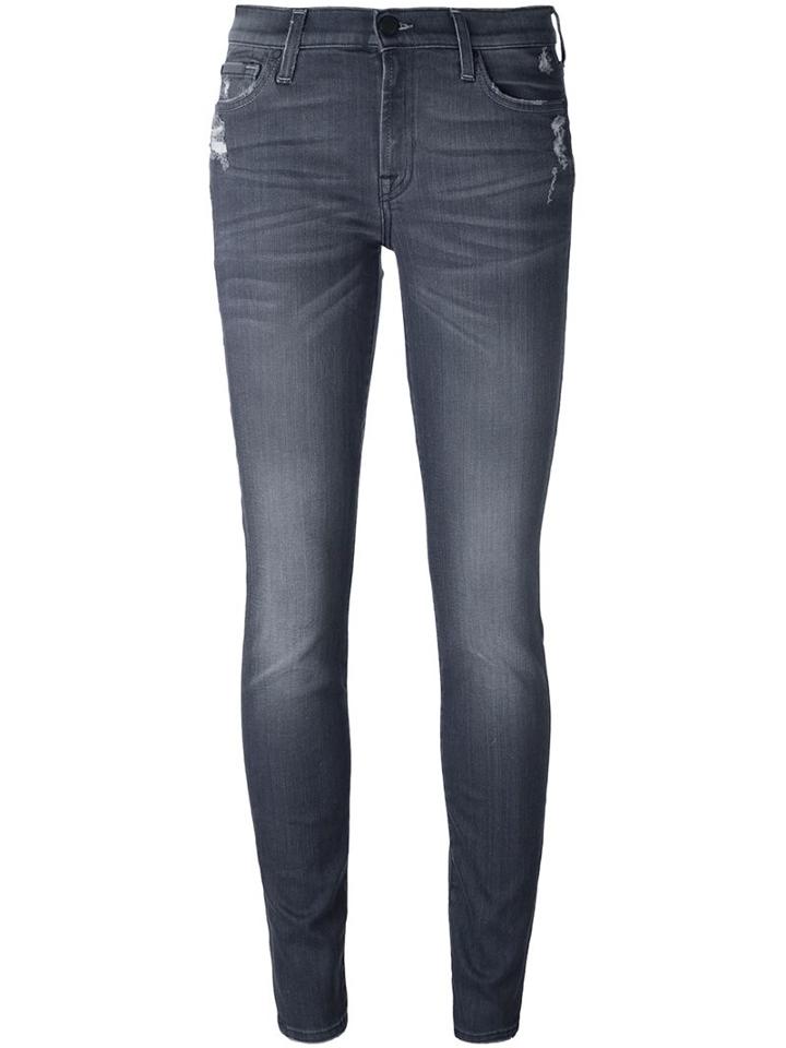 7 For All Mankind 'the Super Skinny' Jeans, Women's, Size: 26, Grey, Cotton/polyester/spandex/elastane