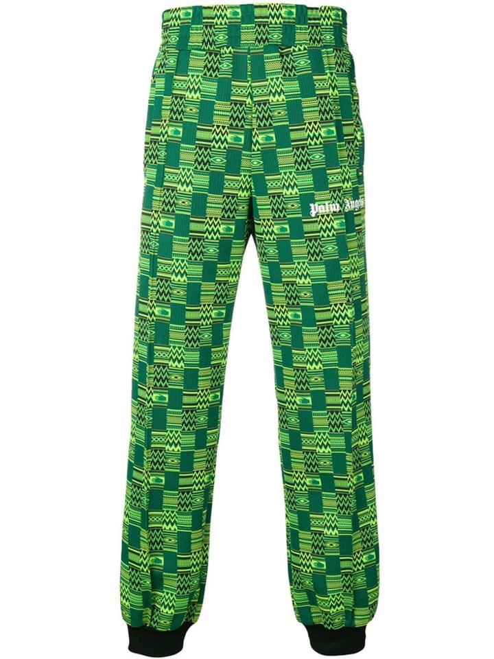 Palm Angels Patterned Track Pants - Green