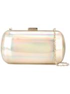 Sergio Rossi Small Clutch, Women's, Grey, Leather/metal (other)