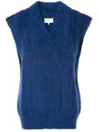 Maison Margiela Oversized Knitted Vest - Blue