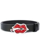 Dsquared2 - Belt With Lips Feature - Women - Calf Leather - 90, Black, Calf Leather
