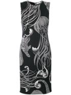 Versace Collection Printed Dress - Black