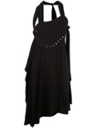3.1 Phillip Lim Staple Trim Dress, Women's, Size: 4, Black, Silk/virgin Wool/cotton/spandex/elastane