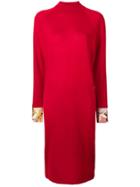Emilio Pucci Printed Silk Cuff Shift Dress - Red
