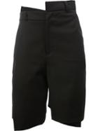 Moohong Asymmetric Tailored Shorts, Men's, Size: 48, Black, Cotton/wool