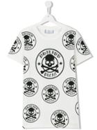 Philipp Plein Kids - Skull Logo Print T-shirt - Kids - Cotton - 16 Yrs, White