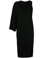 Isabel Benenato Asymmetric Dress, Women's, Size: 40, Black, Cotton