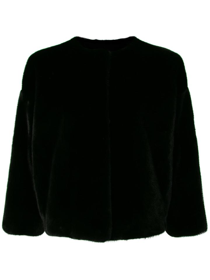 Yves Salomon Overzised Short Jacket - Black