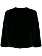 Yves Salomon Overzised Short Jacket - Black