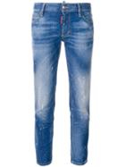 Dsquared2 Medium-waist Cropped Twiggy Jeans - Blue